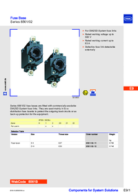 Thumbnail of document Data Sheet Fuse Base Series 8561 02 EN 20246